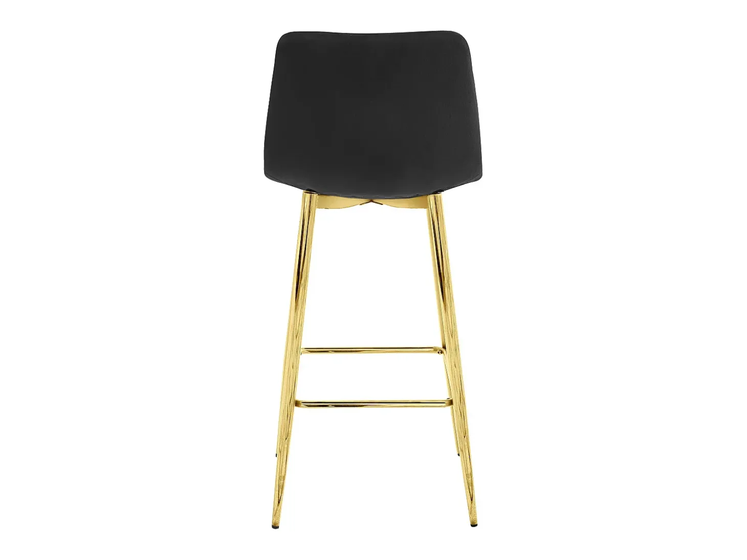 Taburete Valora TEOTO, terciopelo negro, patas doradas, diseño moderno (x4)