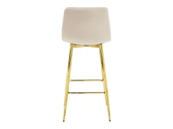 Taburete Valora TEOTO, terciopelo beige, patas doradas, para cocina (x4)