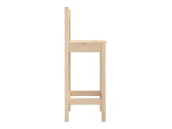 Taburetes altos 2 uds madera maciza de pino 40x41,5x112 cm