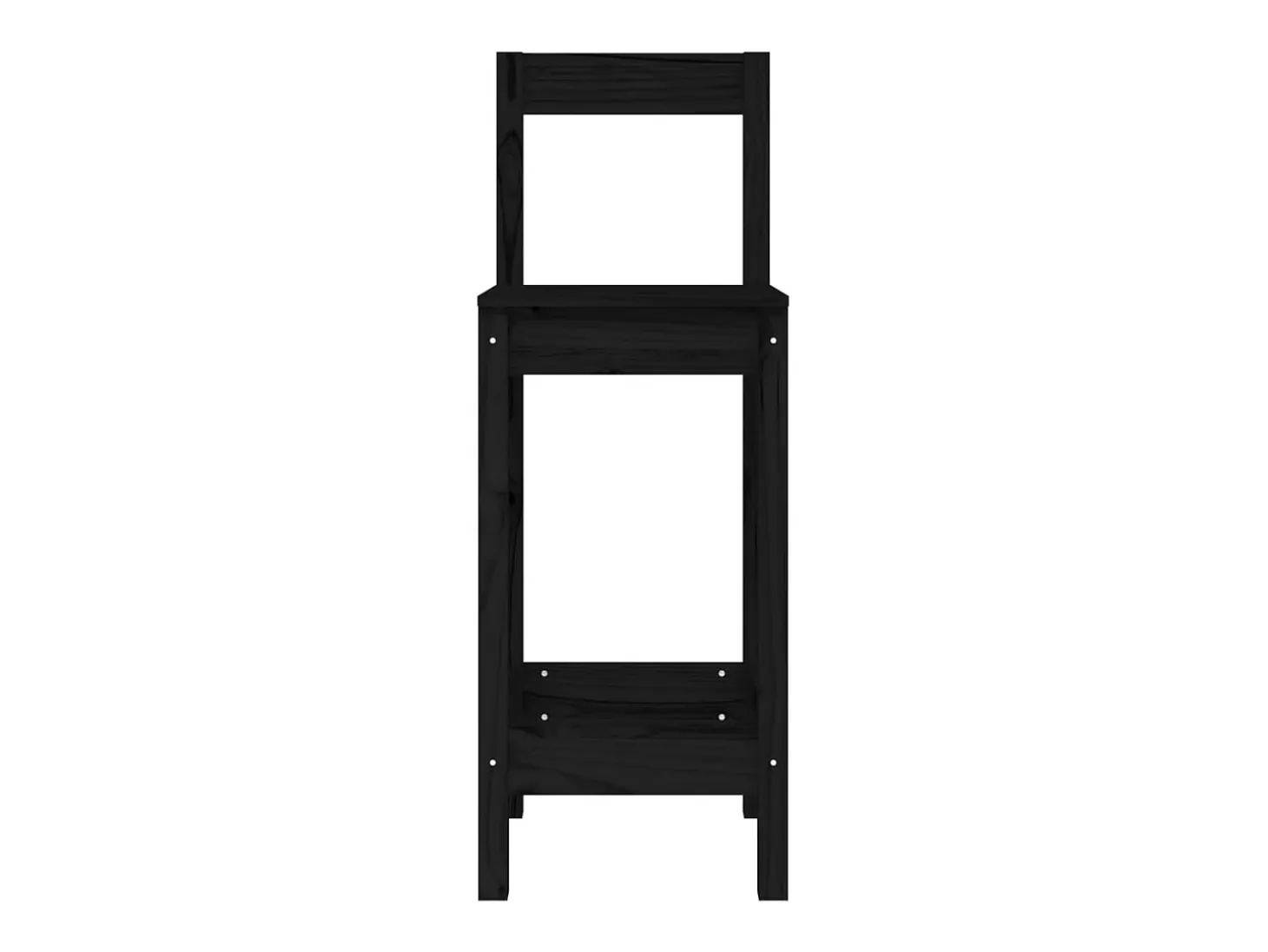 Taburetes altos 2 unidades madera maciza pino negro 40x41,5x112 cm