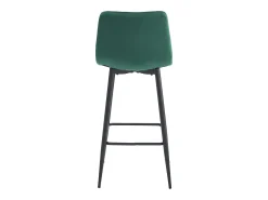 Taburetes bar Valora TEOTO terciopelo verde oscuro patas acero x2