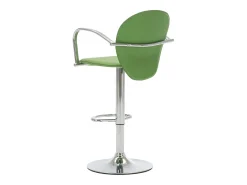 Taburetes cocina con reposabrazos 2 uds cuero sintético verde