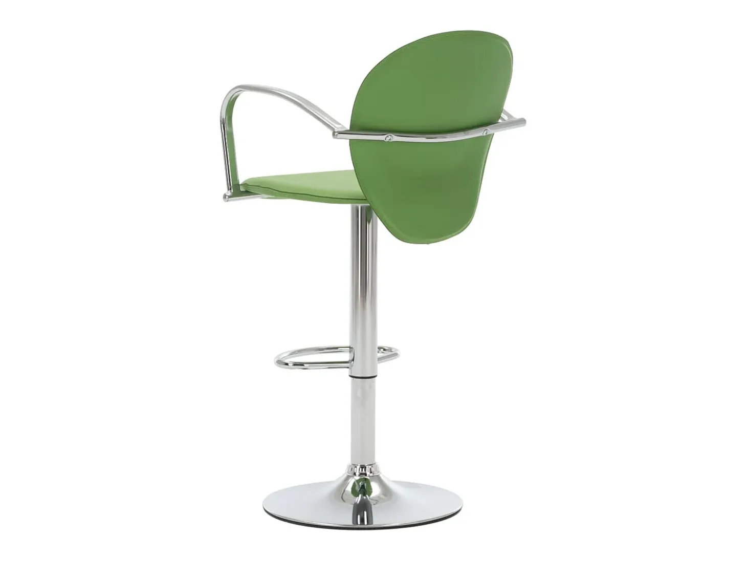 Taburetes cocina con reposabrazos 2 uds cuero sintético verde