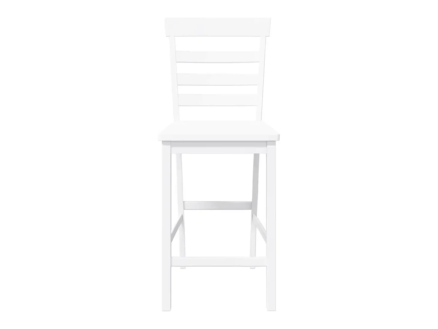 Taburetes de bar 2 uds madera maciza blanca caucho