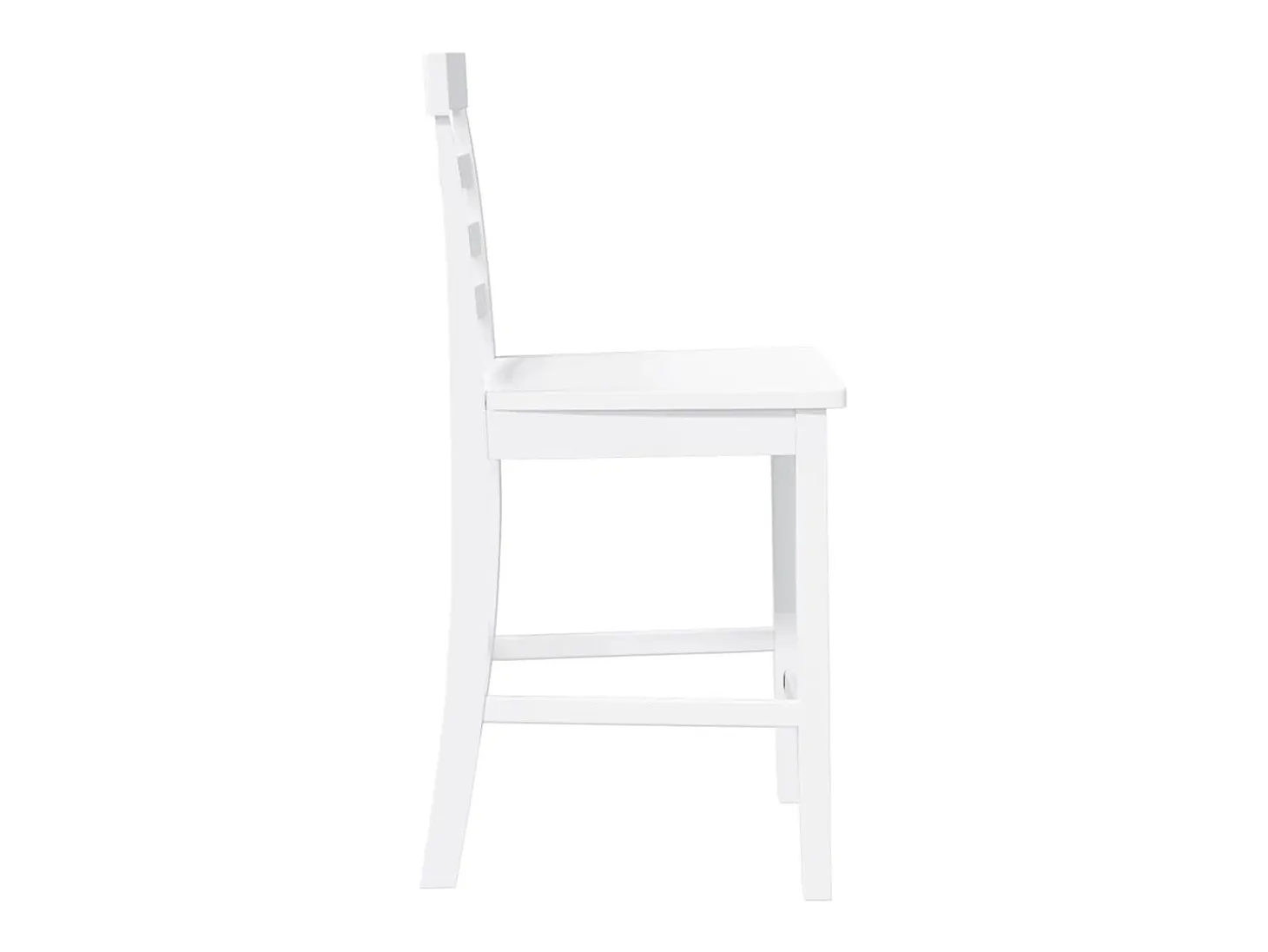 Taburetes de bar 2 uds madera maciza blanca caucho