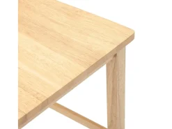 Taburetes de bar 2 uds madera maciza natural caucho