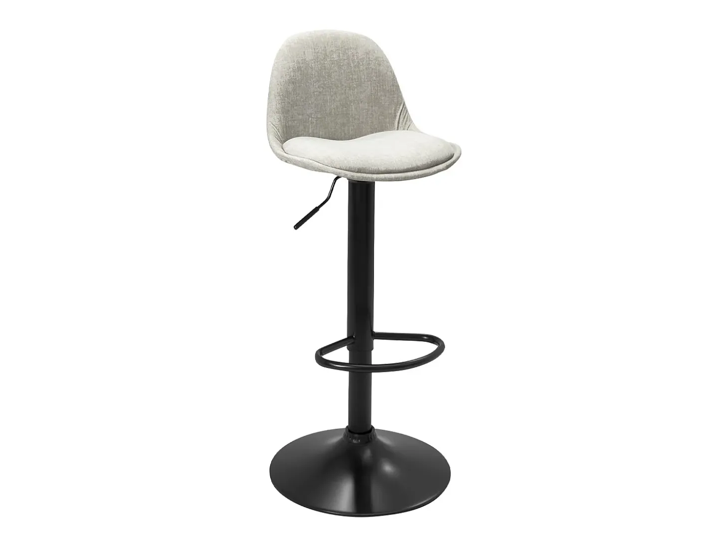 Taburetes de bar de cocina diseño SIG+ - lote de 2 sillas de bar regulables (Tejido Gris)