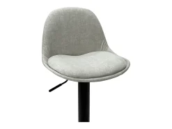 Taburetes de bar de cocina diseño SIG+ - lote de 2 sillas de bar regulables (Tejido Gris)