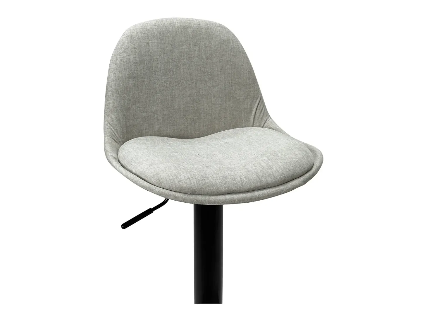Taburetes de bar de cocina diseño SIG+ - lote de 2 sillas de bar regulables (Tejido Gris)