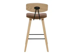 Taburetes de bar design marrón y madera clara de 69 cm de altura (juego de 2) VASCO