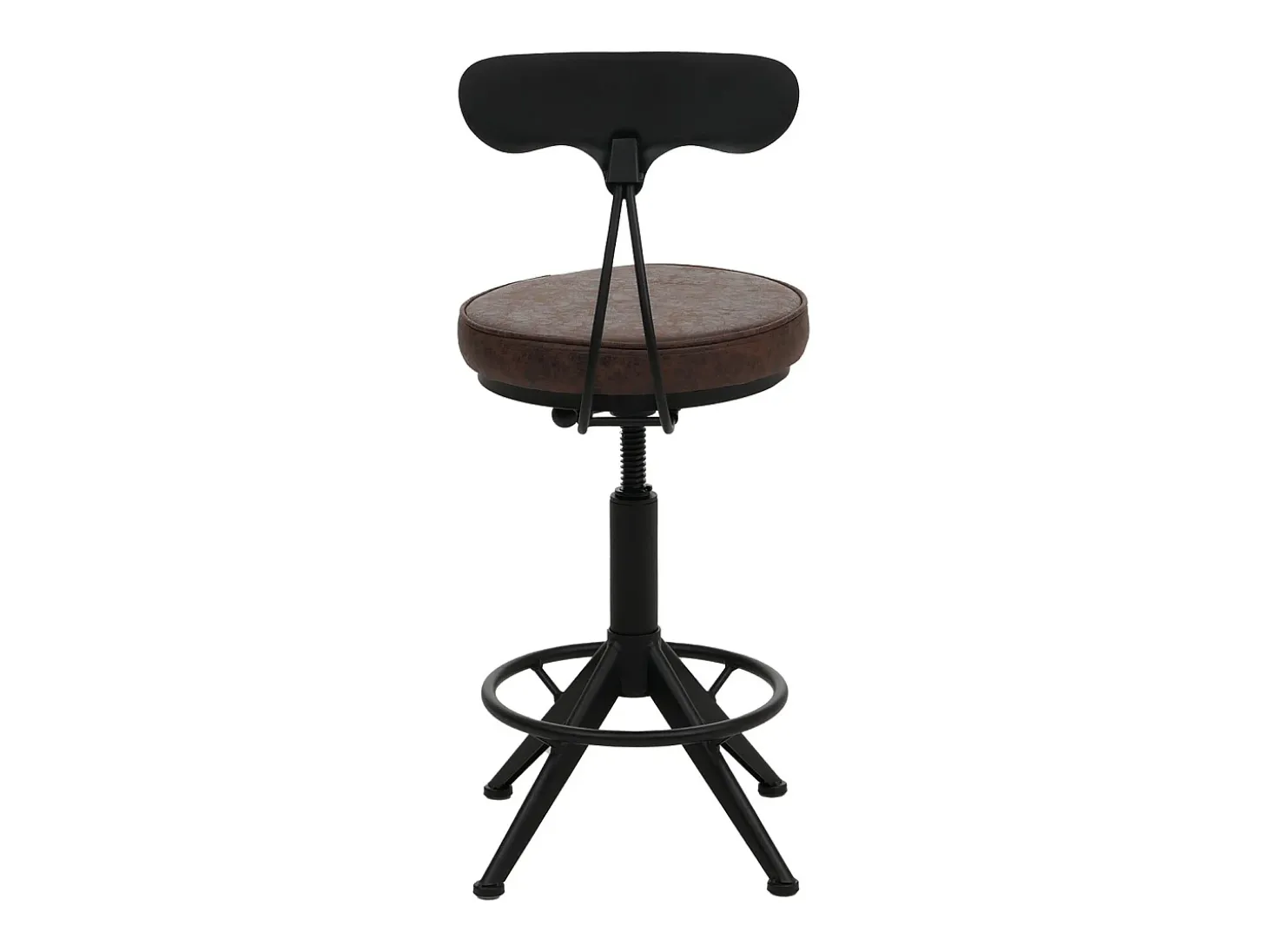 Taburetes de bar MCW-O84 (juego de 2), marrón-negro
