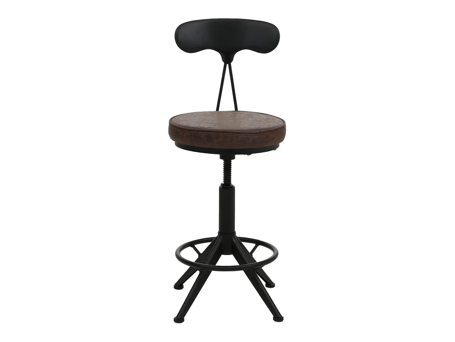 Taburetes de bar MCW-O84 (juego de 2), marrón-negro