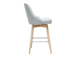 Taburetes de bar nórdicos giratorios gris claro A65 cm (lote de 2) HASTA