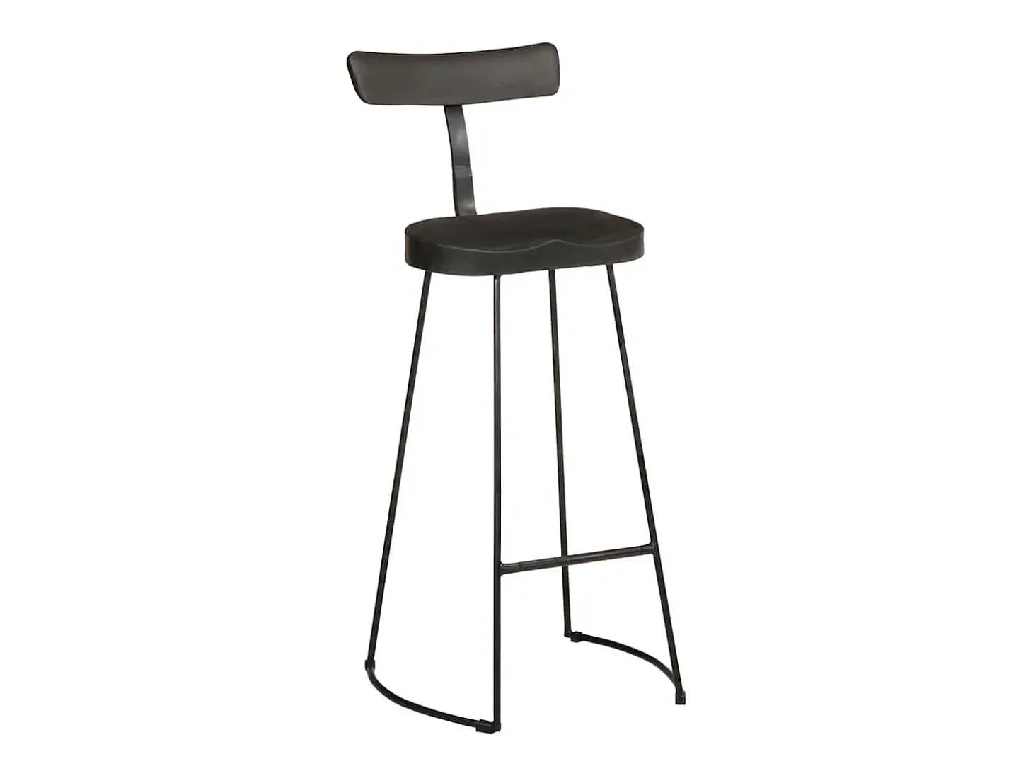 Taburetes de barra 2 uds negro 49x43x103 cm madera maciza mango