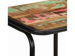 Taburetes de barra 4 uds 46x35,5x70 madera maciza reciclada