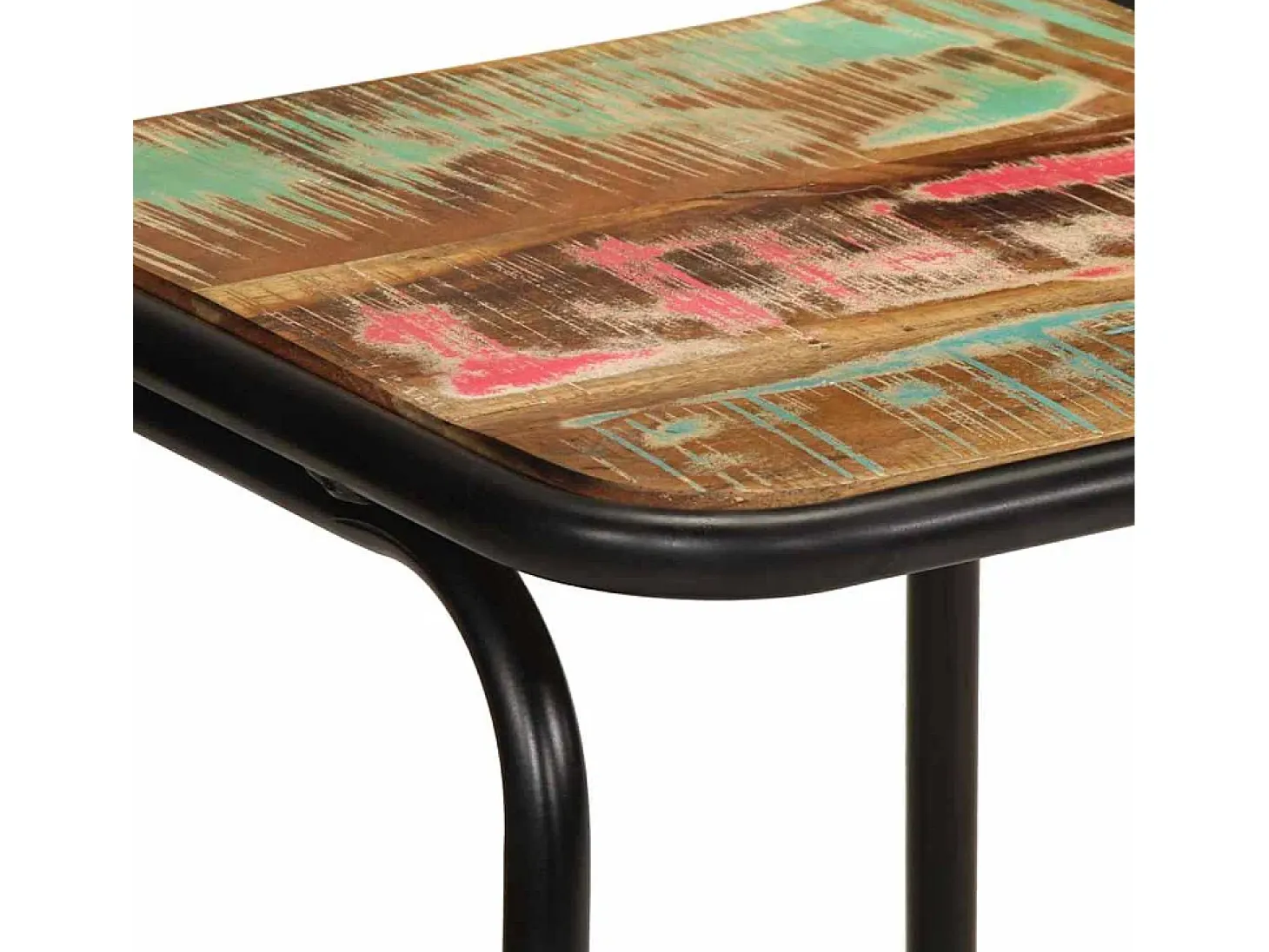 Taburetes de barra 4 uds 46x35,5x70 madera maciza reciclada