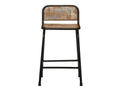 Taburetes de barra 4 uds 46x35,5x70 madera maciza reciclada