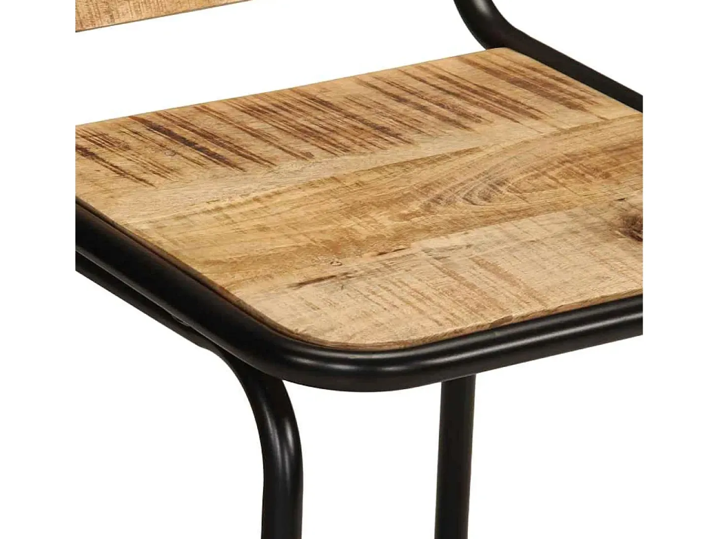 Taburetes de barra 2 uds 46x35,5x70 cm madera maciza de mango