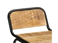Taburetes de barra 2 uds 46x35,5x70 cm madera maciza de mango