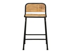 Taburetes de barra 4 uds 46x35,5x70 cm madera maciza de mango
