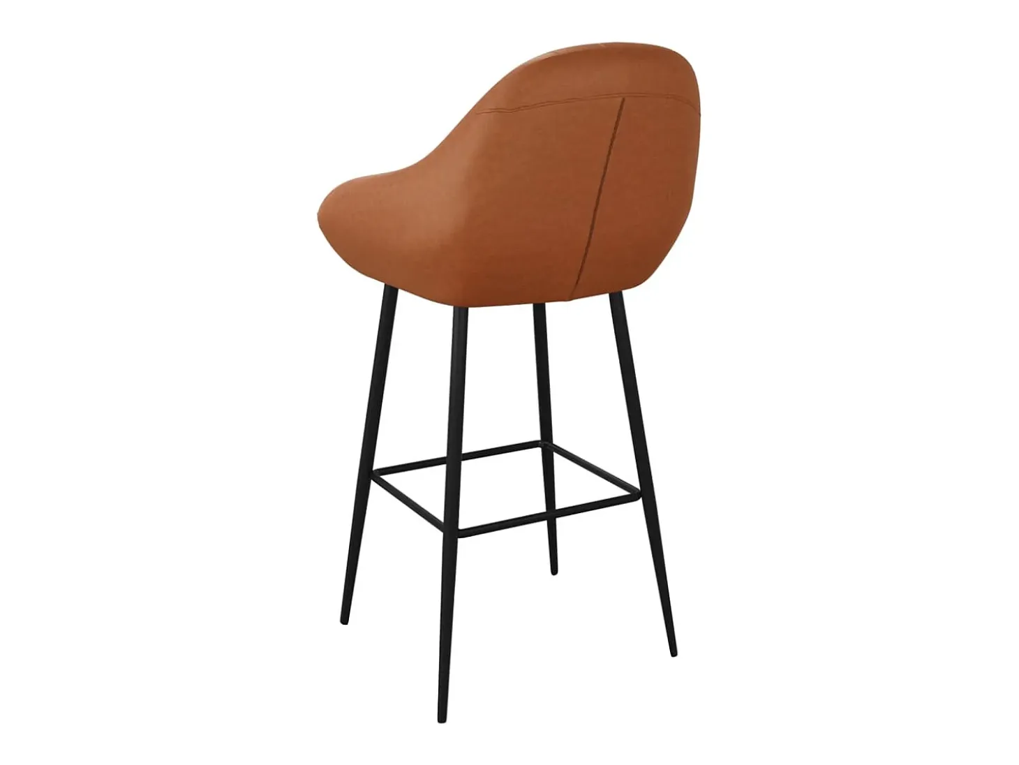 Taburetes de barra de cocina 2 uds cuero sintético marrón claro