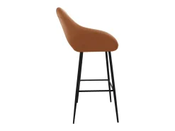 Taburetes de barra de cocina 2 uds cuero sintético marrón claro