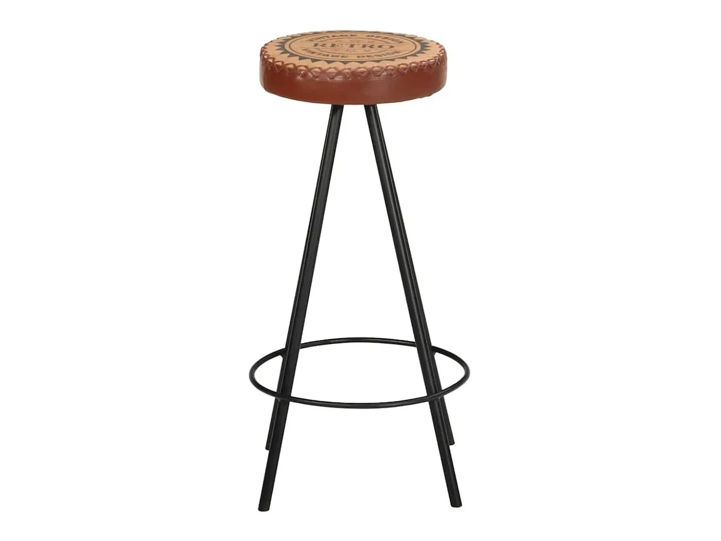 Taburetes de barra de cocina 4 unidades cuero auténtico