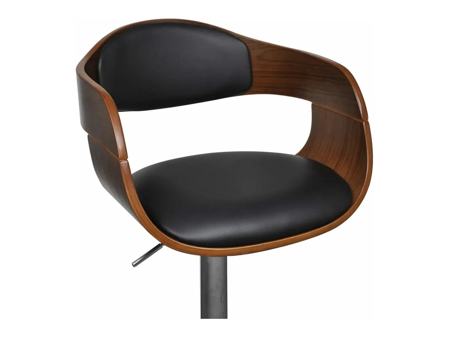 Taburetes de cocina 2 uds cuero sintético madera curvada negro