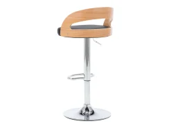 Taburetes de cocina 2 uds piel sintética y madera curvada negro