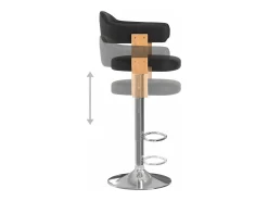 Taburetes de cocina 2 uds cuero sintético madera curvada negro