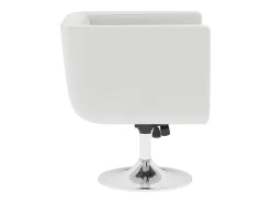 Taburetes de cocina 2 unidades cuero artificial blanco