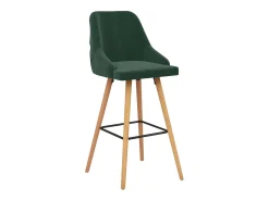 Taburetes de cocina 2 unidades terciopelo verde oscuro