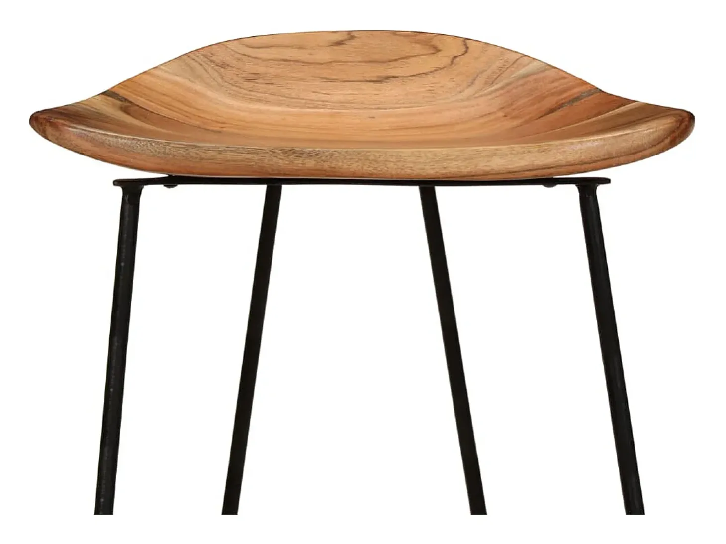 Taburetes de cocina 2 unidades madera maciza de acacia
