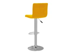 Taburetes de cocina 2 unidades terciopelo amarillo mostaza