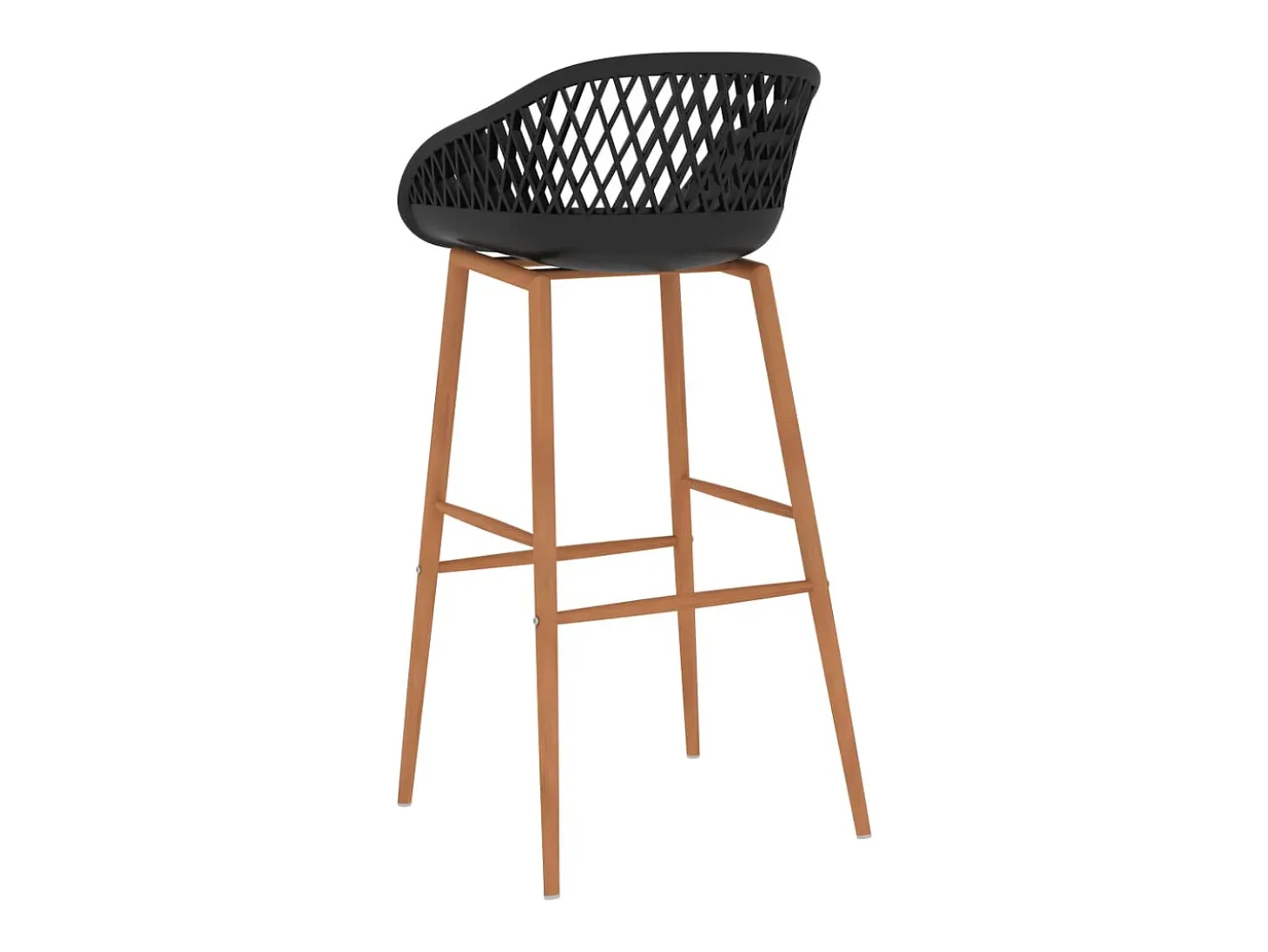 Taburetes de cocina 4 unidades negro