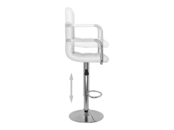 Taburetes de cocina 2 unidades cuero sintético blanco