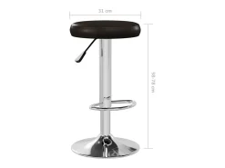 Taburetes de cocina 2 unidades cuero sintético marrón