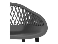 Taburetes de cocina 2 unidades gris