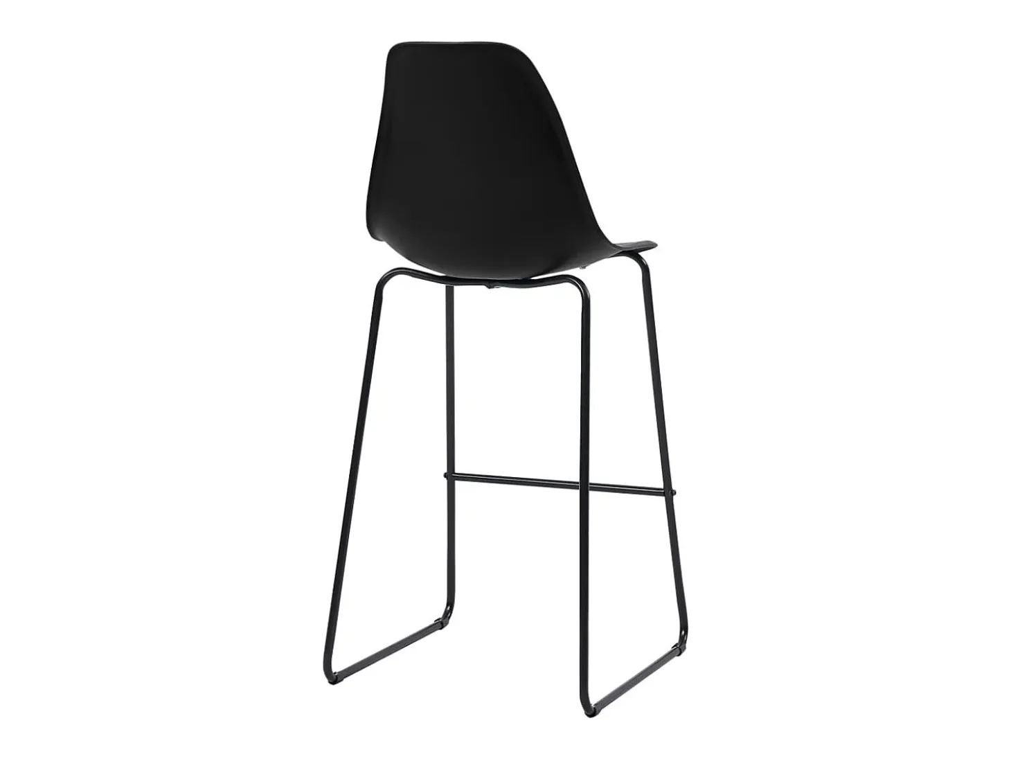 Taburetes de cocina 4 unidades plástico negro