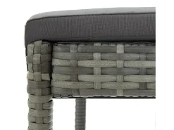 Taburetes de cocina con cojines 6 uds ratán sintético gris