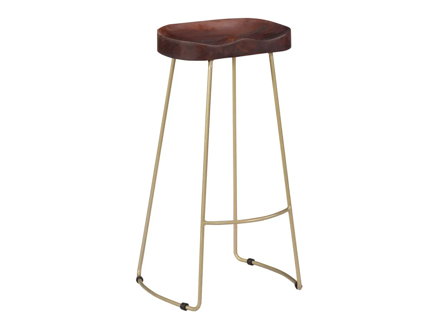 Taburetes de cocina gavin 2 unidades madera maciza de mango