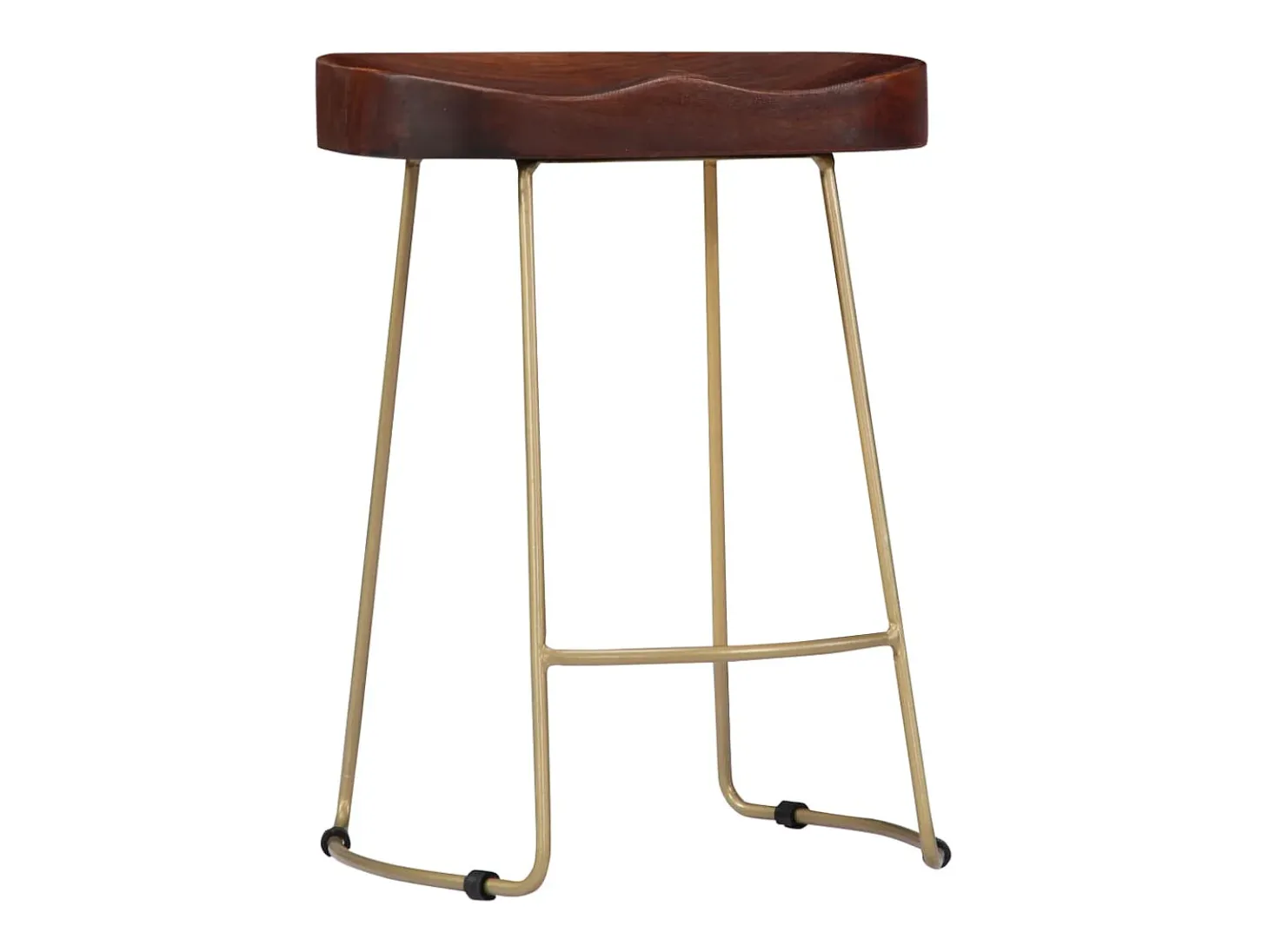 Taburetes de cocina gavin 2 unidades madera maciza de mango