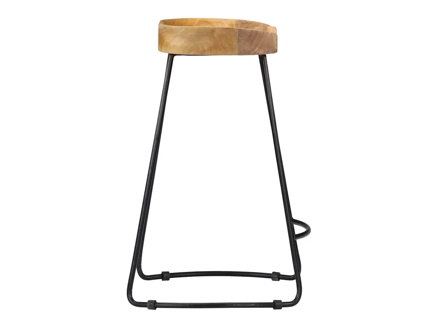 Taburetes de cocina gavin 2 unidades madera maciza de mango