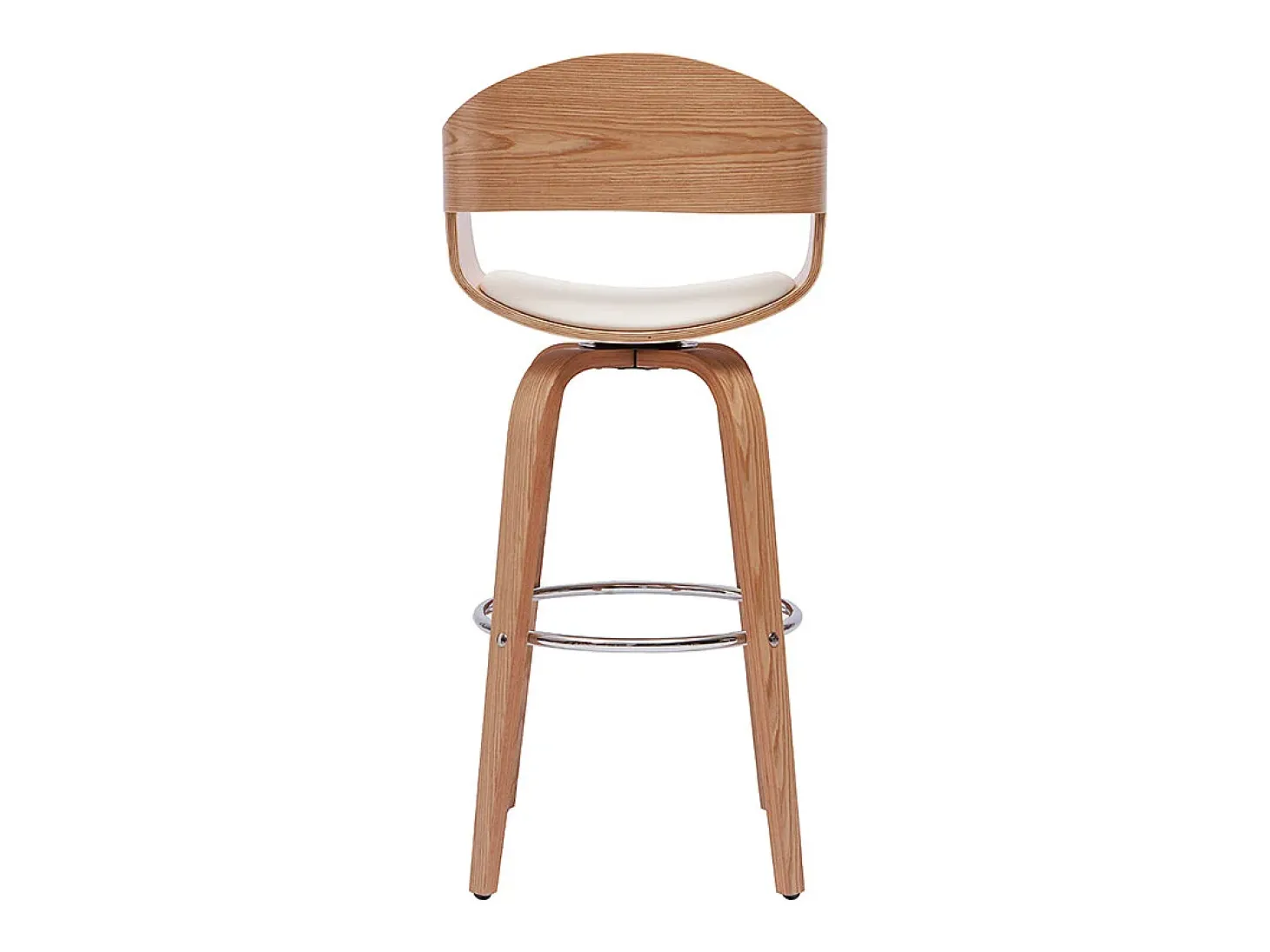 Taburetes de cocina nórdicos con giro 360° de madera clara 67.5 cm GAO