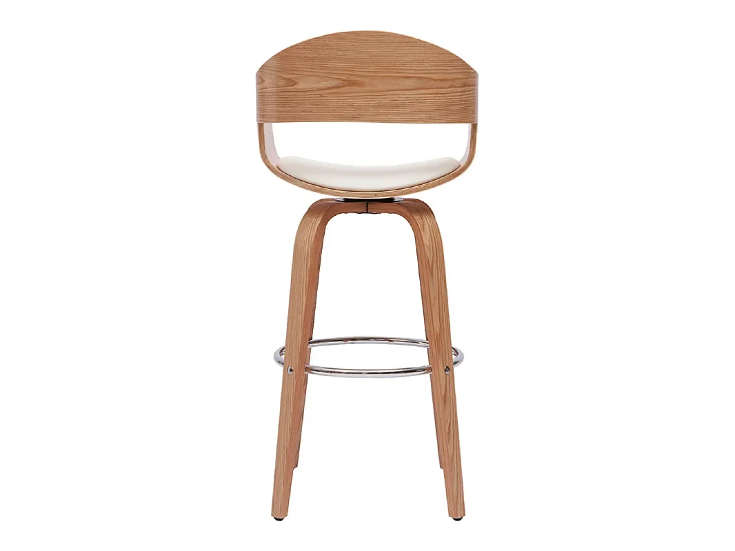 Taburetes de cocina nórdicos con giro 360° de madera clara 67.5 cm GAO