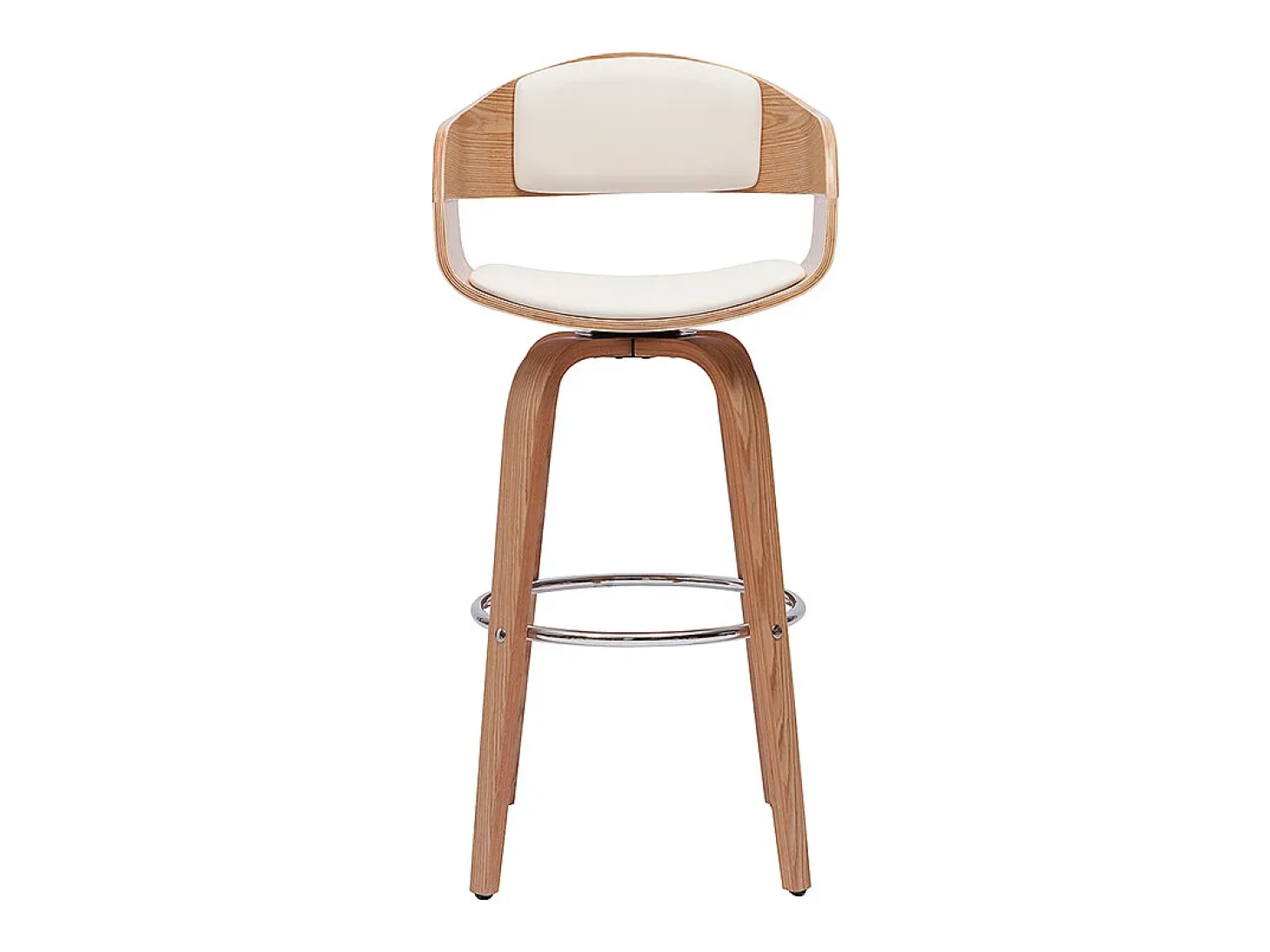 Taburetes de cocina nórdicos con giro 360° de madera clara 67.5 cm GAO