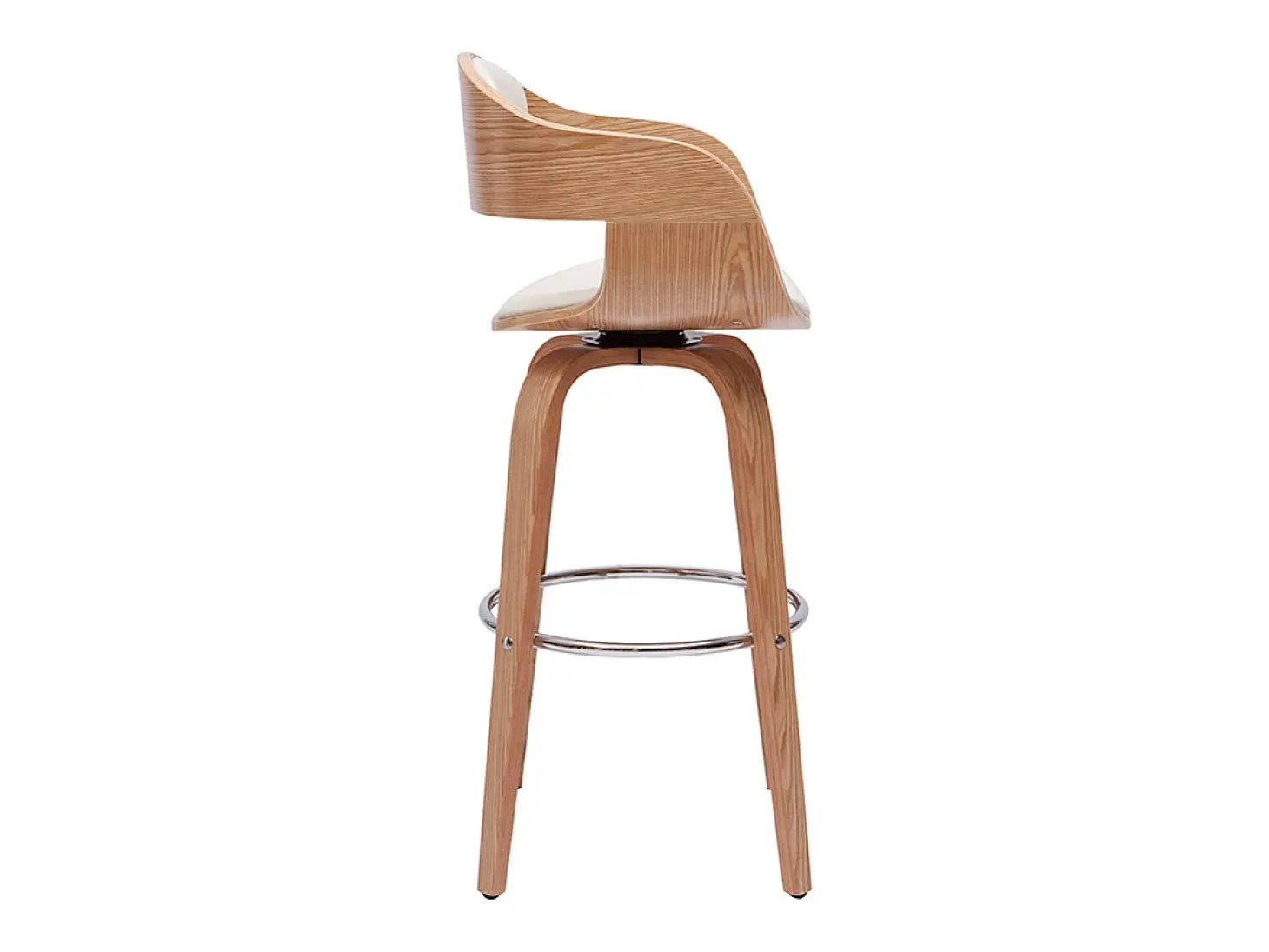 Taburetes de cocina nórdicos con giro 360° de madera clara 67.5 cm GAO