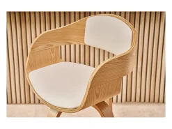 Taburetes de cocina nórdicos con giro 360° de madera clara 67.5 cm GAO