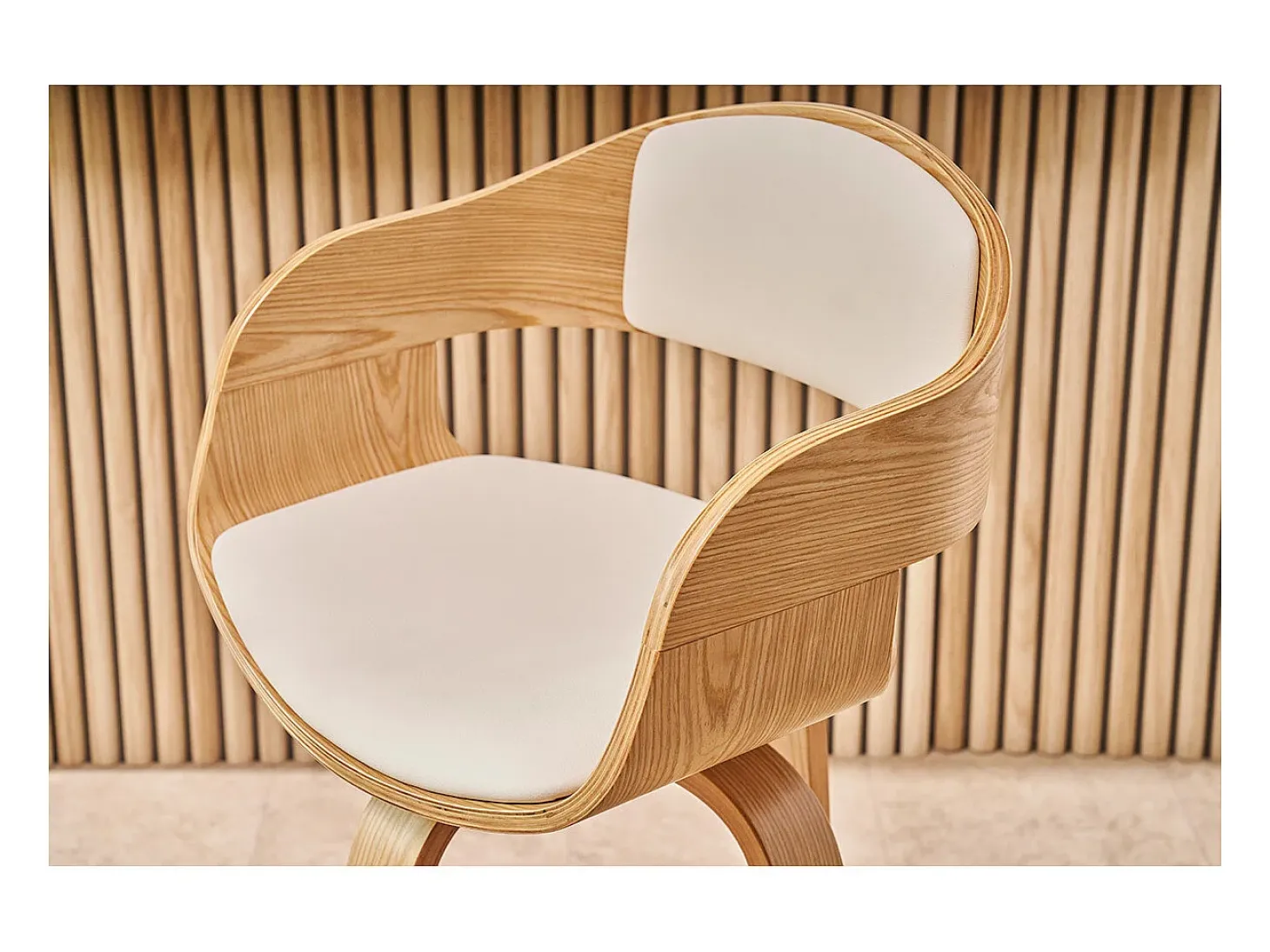Taburetes de cocina nórdicos con giro 360° de madera clara 67.5 cm GAO