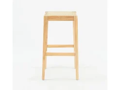 Taburetes para isla de cocina de caña y madera 65 cm - Kappa